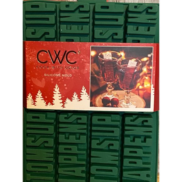 Set 2 CWC Cook With Color Bottoms Up Sip Happens Silicone Ice Mold Party Drinks - Picture 2 of 6